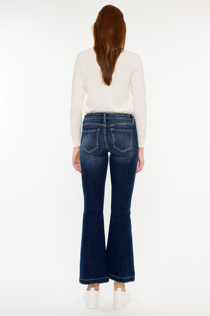 Saylor Mid Rise Flare Jeans (Petite) - Official Kancan USA