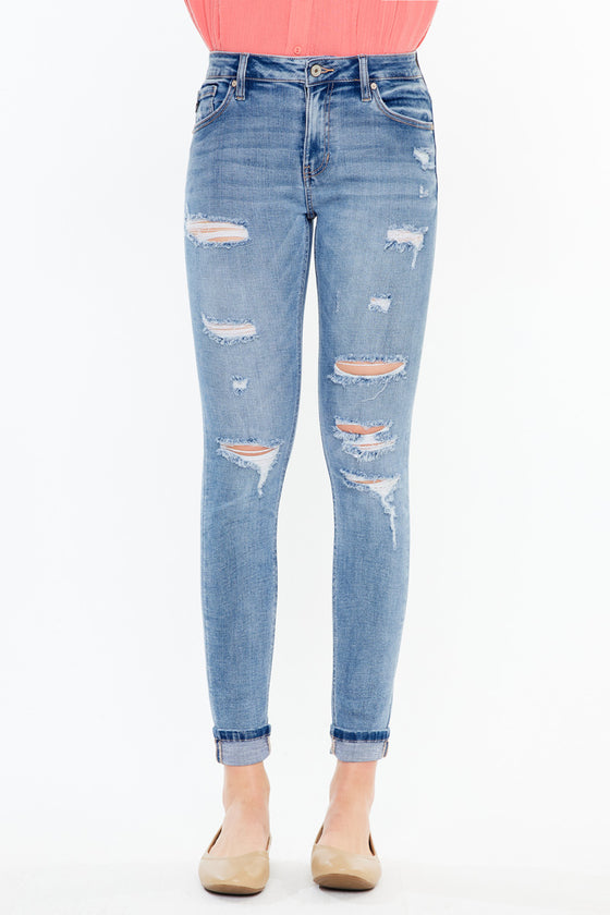 Amanda High Rise Ankle Skinny Jeans - Official Kancan USA