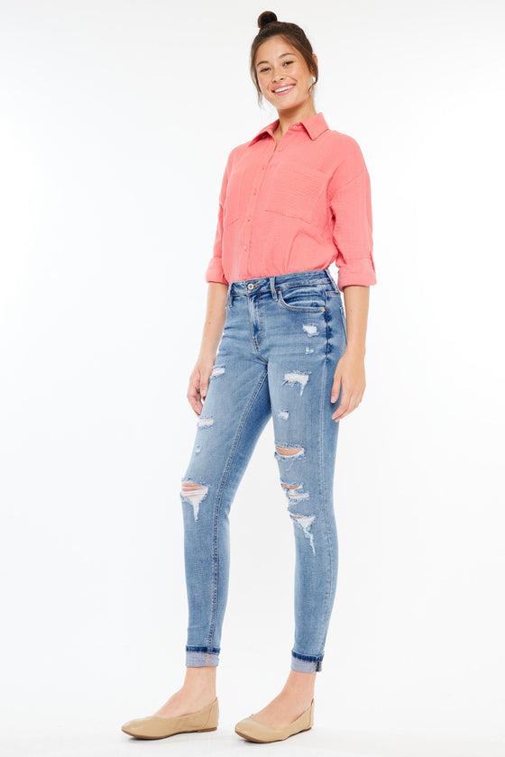 Amanda High Rise Ankle Skinny Jeans - Official Kancan USA