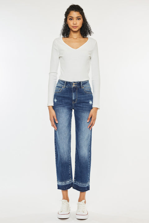 Georgia Ultra High Rise Slim Straight Jeans - Official Kancan USA