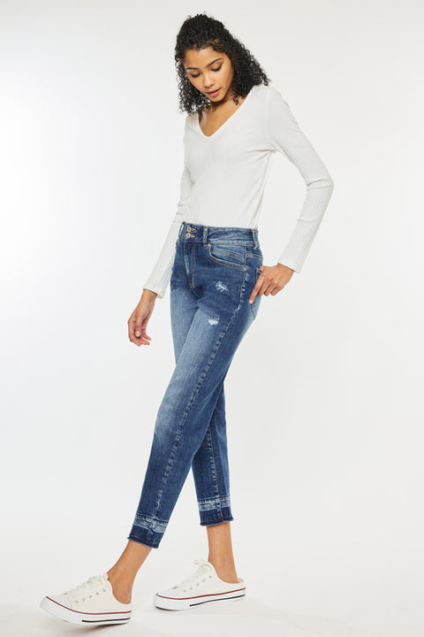 Georgia Ultra High Rise Slim Straight Jeans - Official Kancan USA