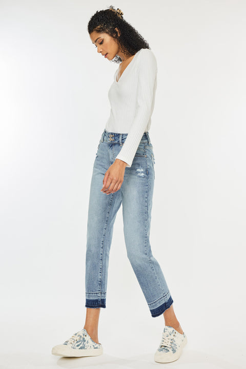 Georgia Ultra High Rise Slim Straight Jeans - Official Kancan USA