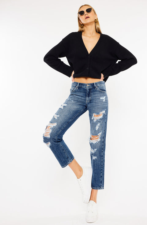 Effy Mid Rise Boyfriend Jeans - Official Kancan USA