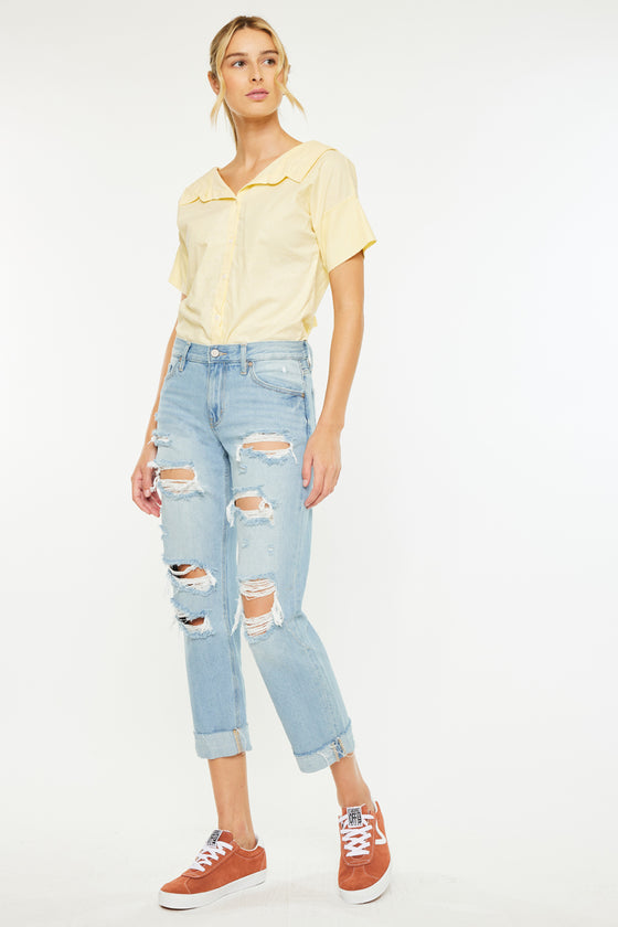 Delta Mid Rise Boyfriend Jeans