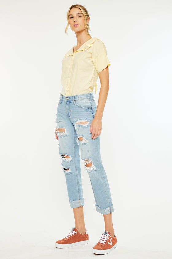 Delta Mid Rise Boyfriend Jeans