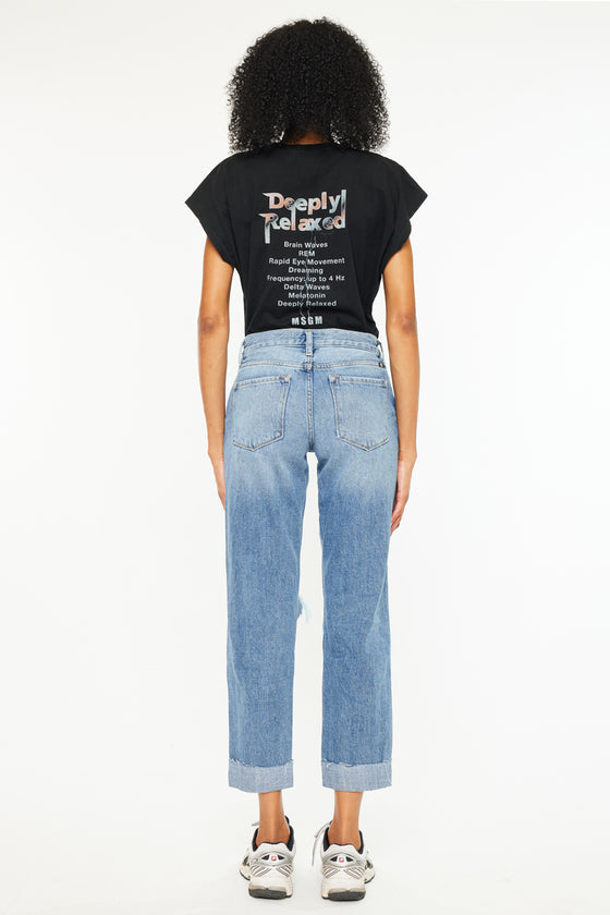 Delta Mid Rise Boyfriend Jeans