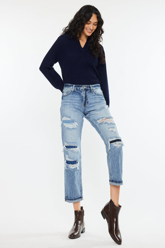 Nicola High Rise Boyfriend Jeans