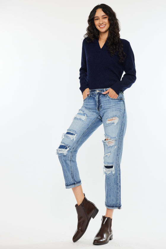 Nicola High Rise Boyfriend Jeans