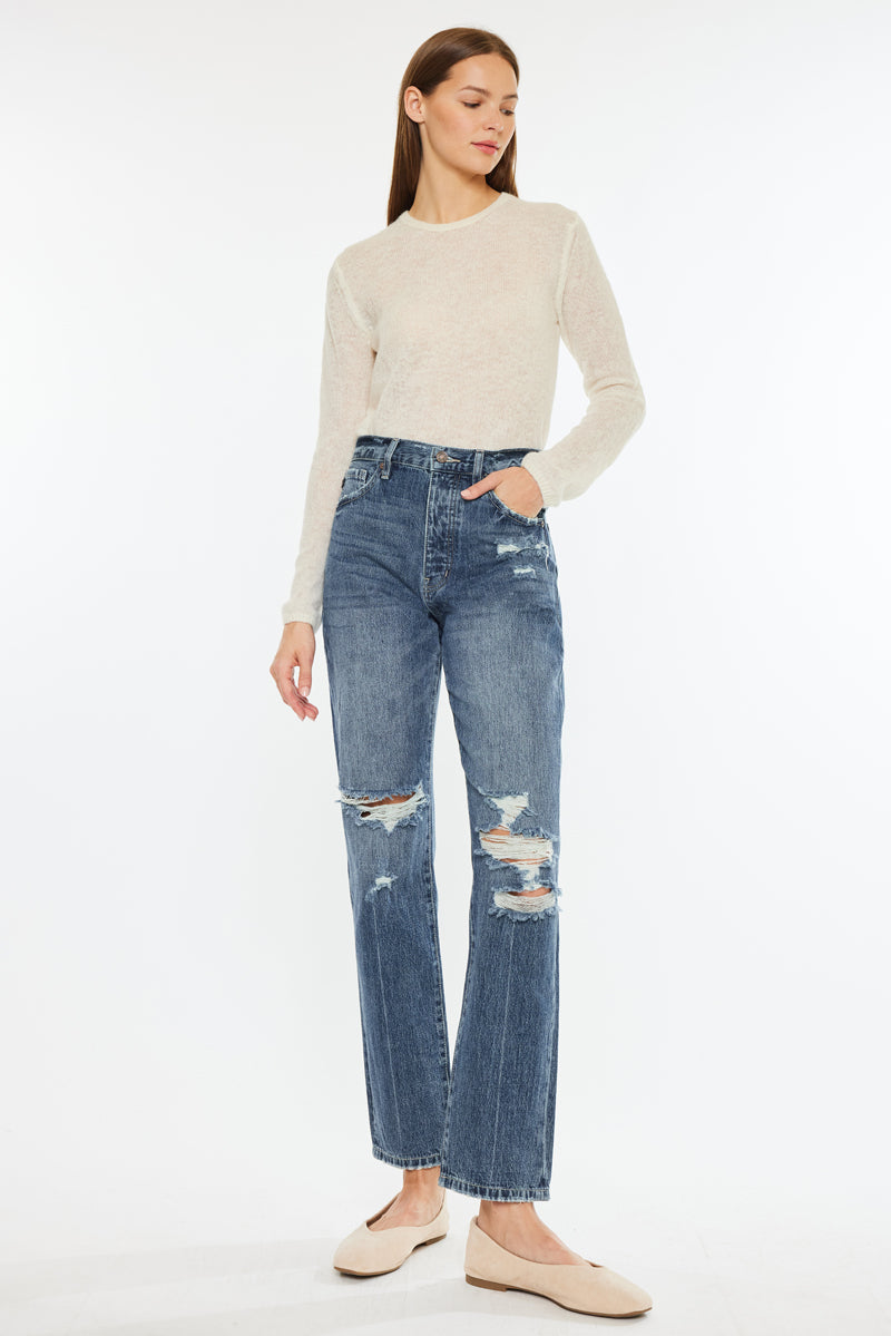 KanCan Moon High Rise 90's Boyfriend buying Jeans