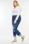 Nelly Mid Rise Boyfriend Jeans (Plus Size) - Official Kancan USA