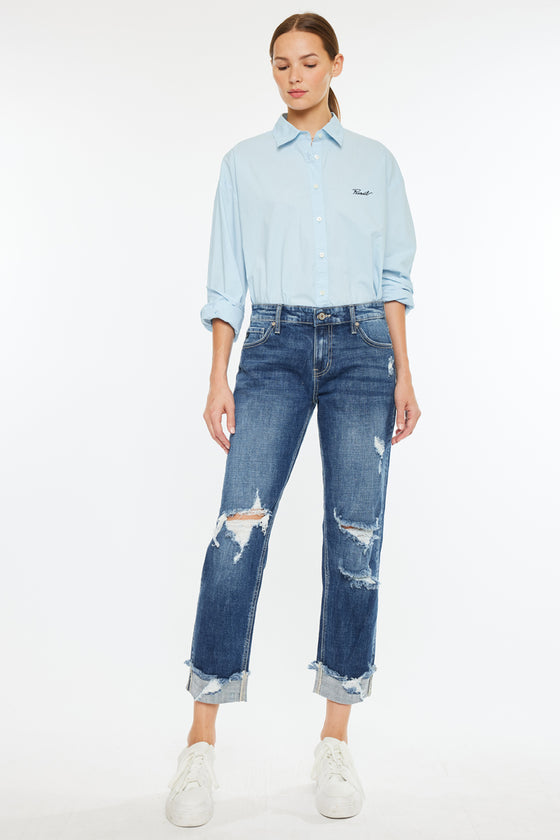 Russell Mid Rise Boyfriend Jeans