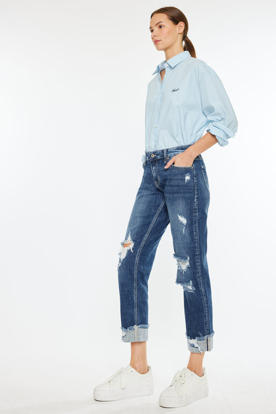 Russell Mid Rise Boyfriend Jeans