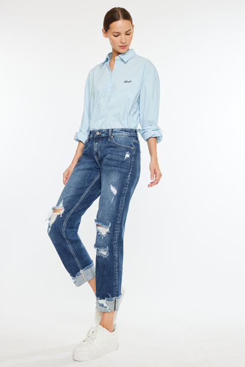 Russell Mid Rise Boyfriend Jeans