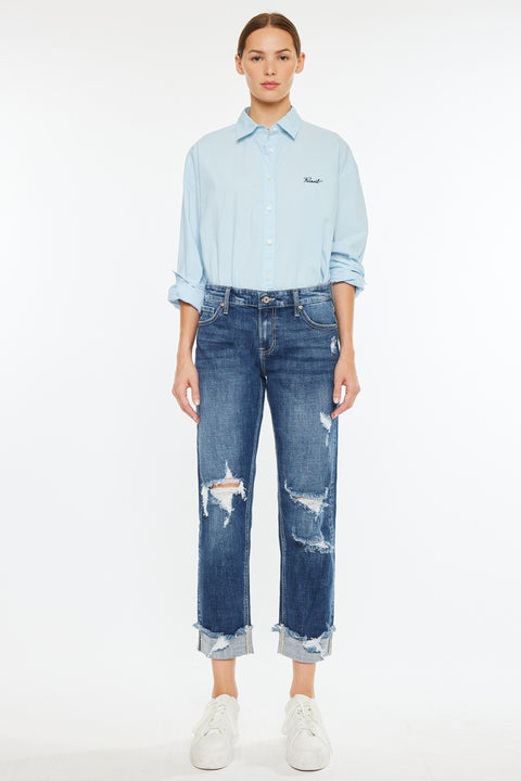 Russell Mid Rise Boyfriend Jeans