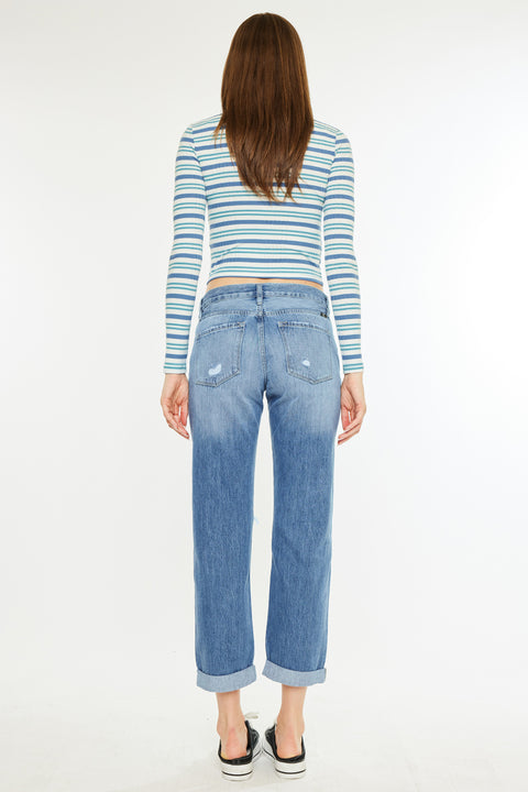 Lowell Mid Rise Classic Boyfriend Jeans