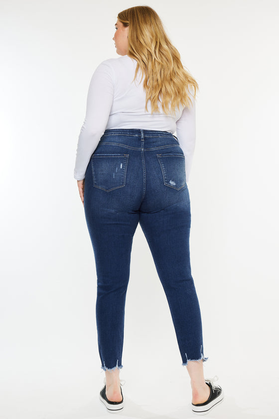 Alexia High Rise Ankle Skinny Jeans (Plus Size) - Official Kancan USA