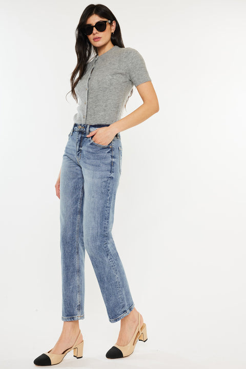 Tilda High Rise Slim Straight Leg Jeans - Official Kancan USA