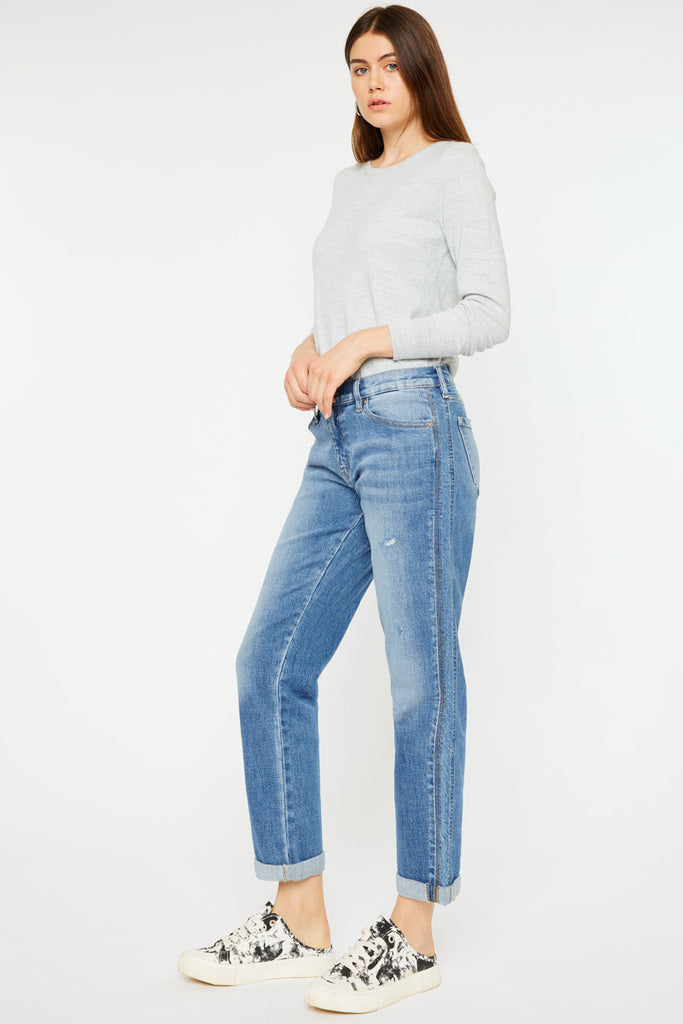 Isa Mid Rise Slim Boyfriend Jeans - Official Kancan USA