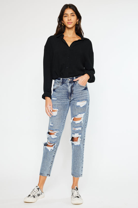 Karen Ultra High Rise Mom Jeans - Official Kancan USA