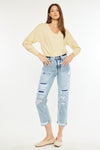 Mikel High Rise Straight Leg Jeans