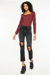 Norrine High Rise Slim Straight Leg Jeans