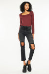 Norrine High Rise Slim Straight Leg Jeans