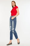 Norrine High Rise Slim Straight Leg Jeans