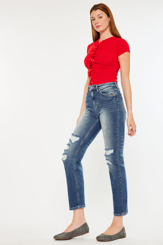 Norrine High Rise Slim Straight Leg Jeans