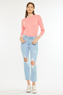  Norrine High Rise Slim Straight Leg Jeans