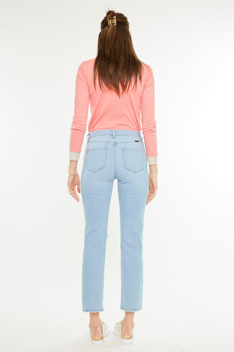 Norrine High Rise Slim Straight Leg Jeans