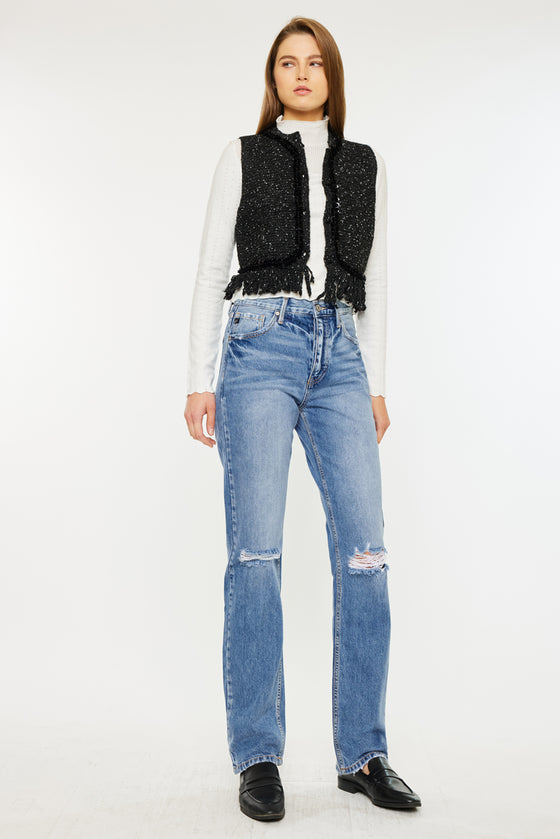 Ashe Ultra High Rise Straight Leg Jeans