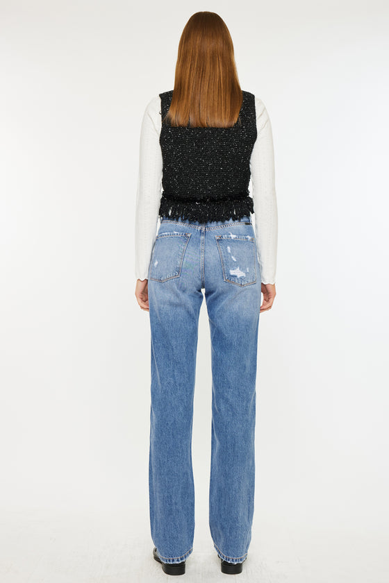 Ashe Ultra High Rise Straight Leg Jeans