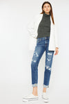 Nina Mid Rise Slim Boyfriend Jeans - Official Kancan USA