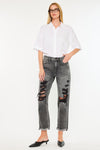 Zara High Rise Slim Straight Leg  Jeans