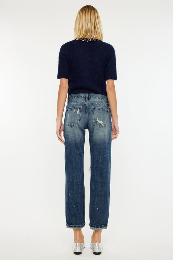 Charlize Mid Rise Boyfriend Jeans