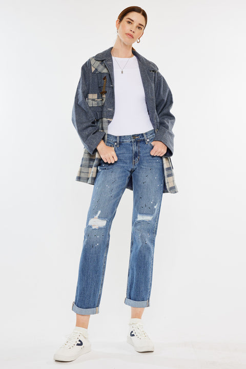 Zyra Mid Rise Boyfriend Jeans - Official Kancan USA