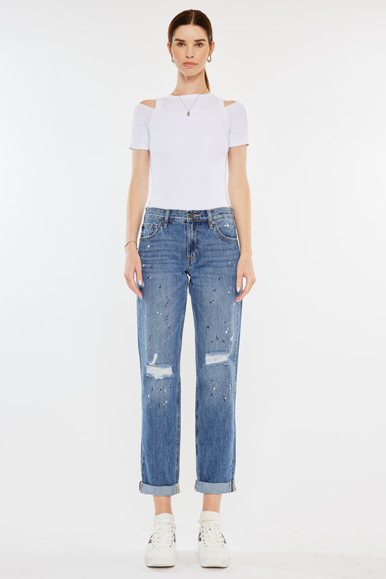 Zyra Mid Rise Boyfriend Jeans - Official Kancan USA