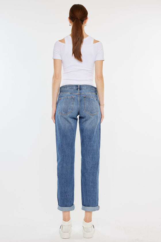 Zyra Mid Rise Boyfriend Jeans - Official Kancan USA