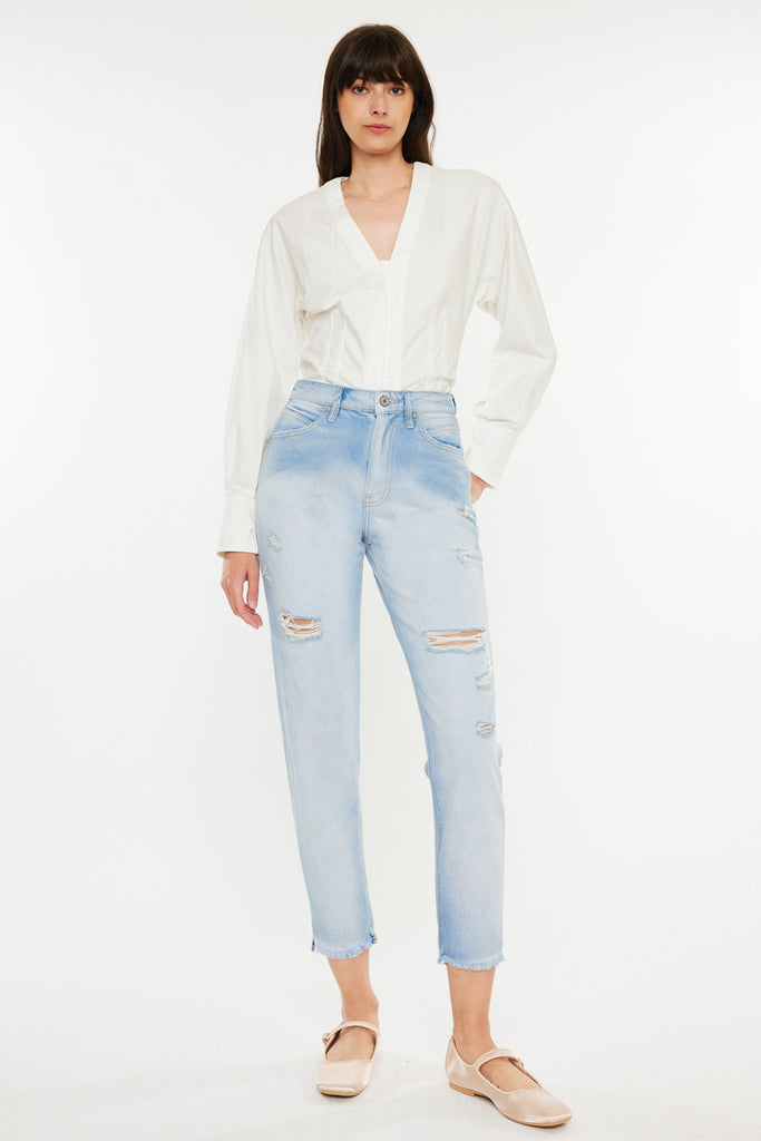 Bliss High Rise Mom Jeans - Official Kancan USA