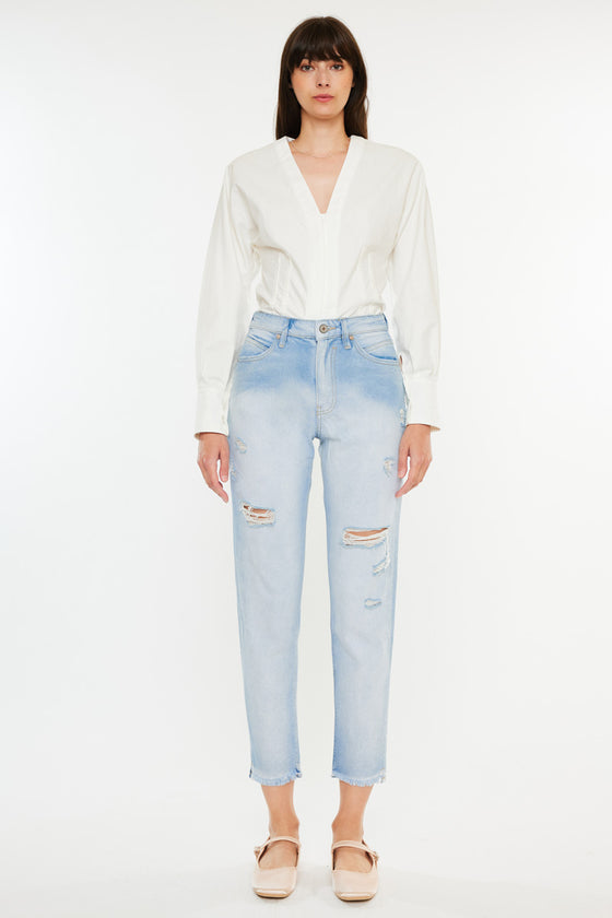 Bliss High Rise Mom Jeans - Official Kancan USA