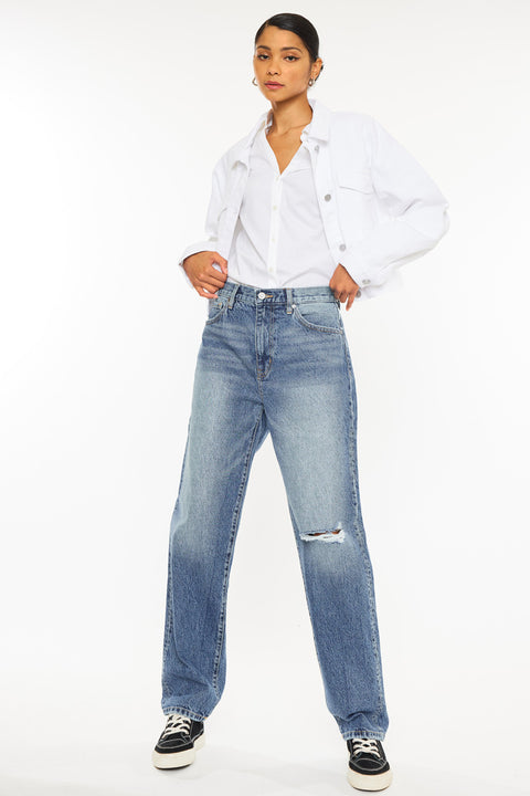 Quincy High Rise Dad Jeans - Official Kancan USA