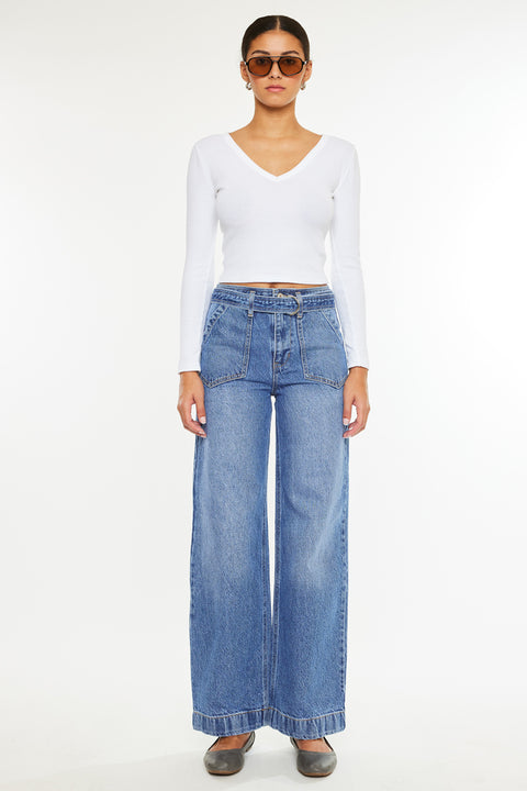 Finn Ultra High Rise Wide Fit Leg Jeans