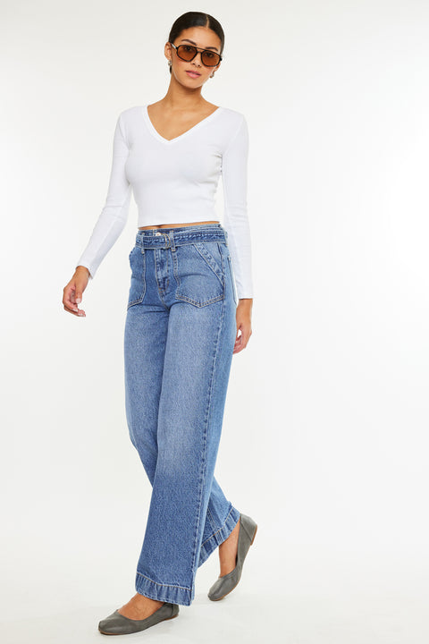 Finn Ultra High Rise Wide Fit Leg Jeans