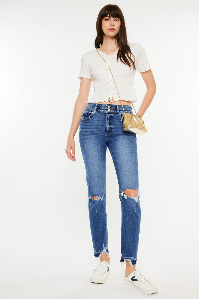 Pamela High Rise Slim Straight Leg Jeans - Official Kancan USA