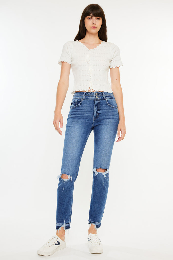 Pamela High Rise Slim Straight Leg Jeans - Official Kancan USA