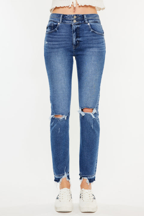 Pamela High Rise Slim Straight Leg Jeans - Official Kancan USA