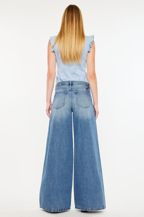 Jocy Mid Rise Super Wide Jeans