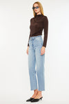 Bethany High Rise 90's Criss Cross Straight Leg Jeans