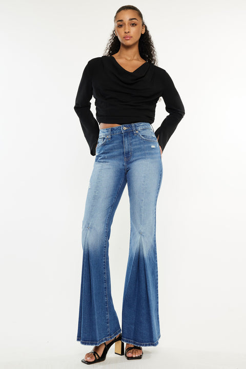 Evangeline High Rise Flare Jeans - Official Kancan USA