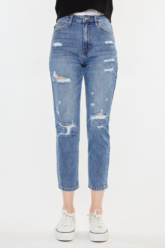 Bobbie Ultra High Rise Straight Leg Jeans - Official Kancan USA